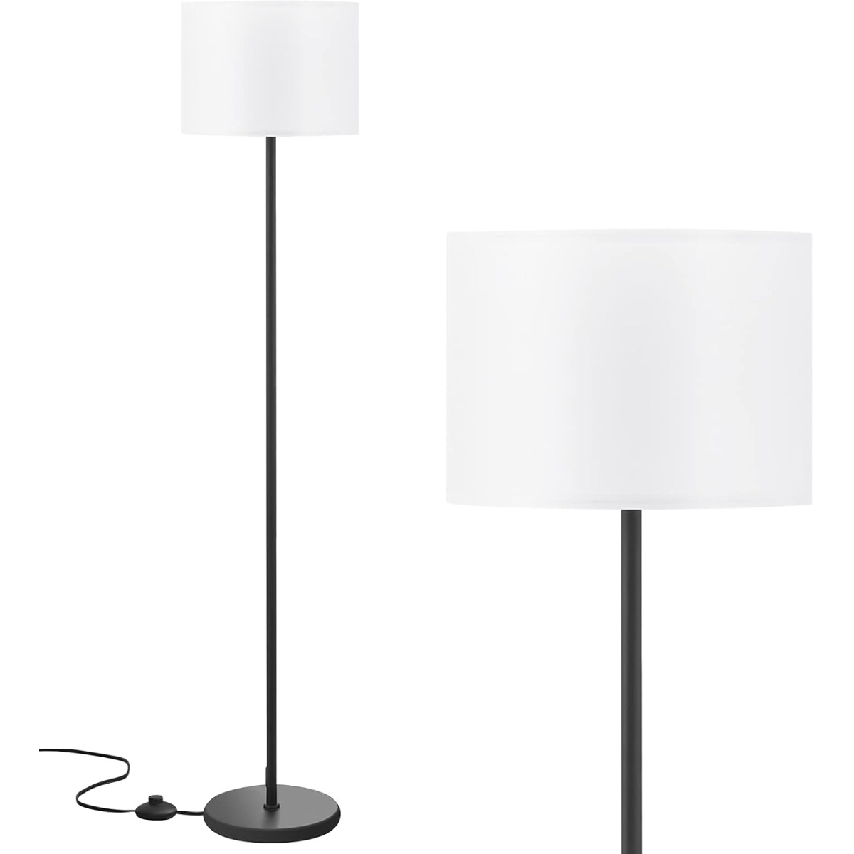 Ambimall 60" Modern Floor Lamp with White Shade ABM-1868